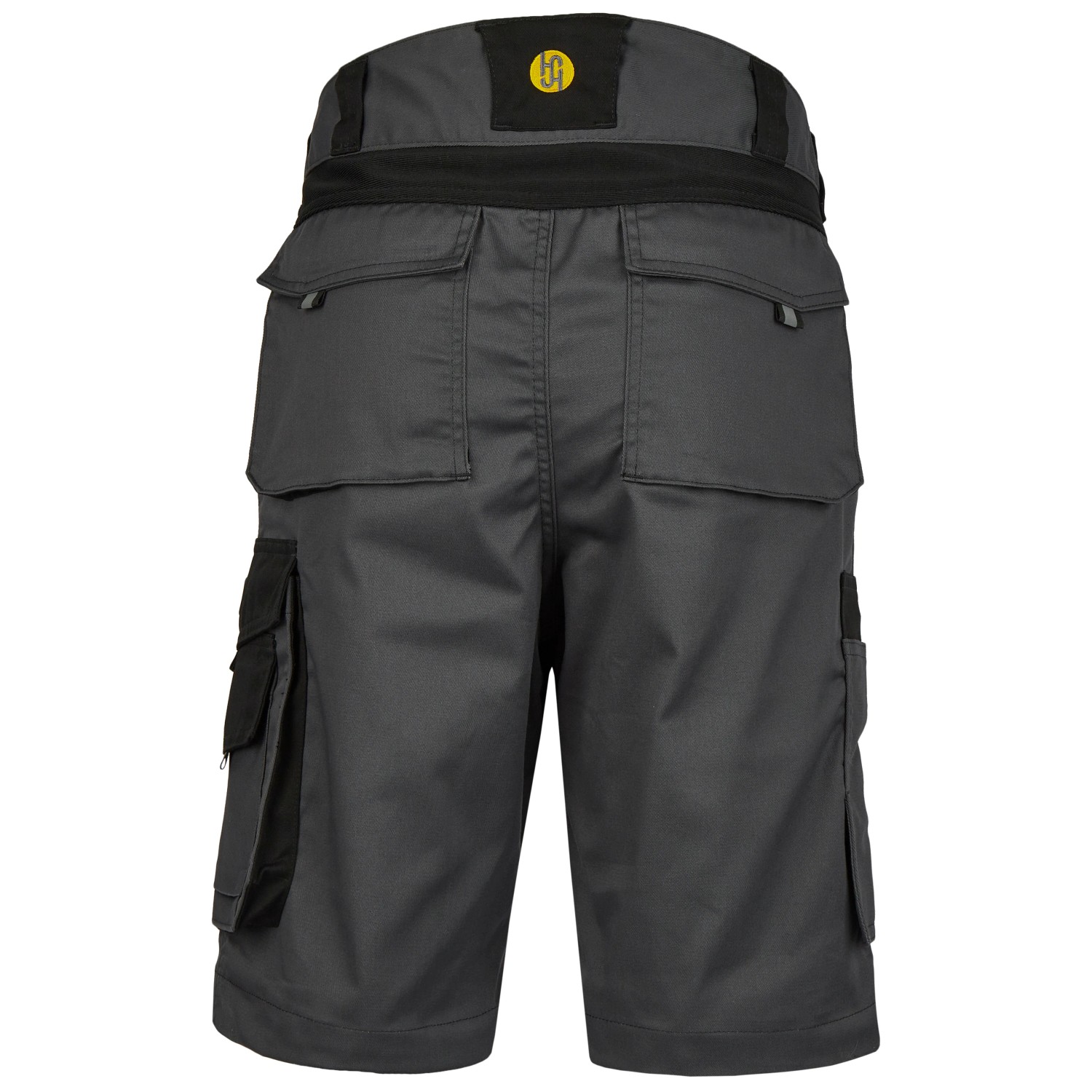 Hans Schäfer Athos Arbeitshose Short, grau-schwarz, Gr. 48, mit Taschen hinten und an den Seiten.