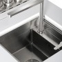 Detailaufnahme: Spülbecken mit Armatur der Buschbeck Outdoorküche Bradford.