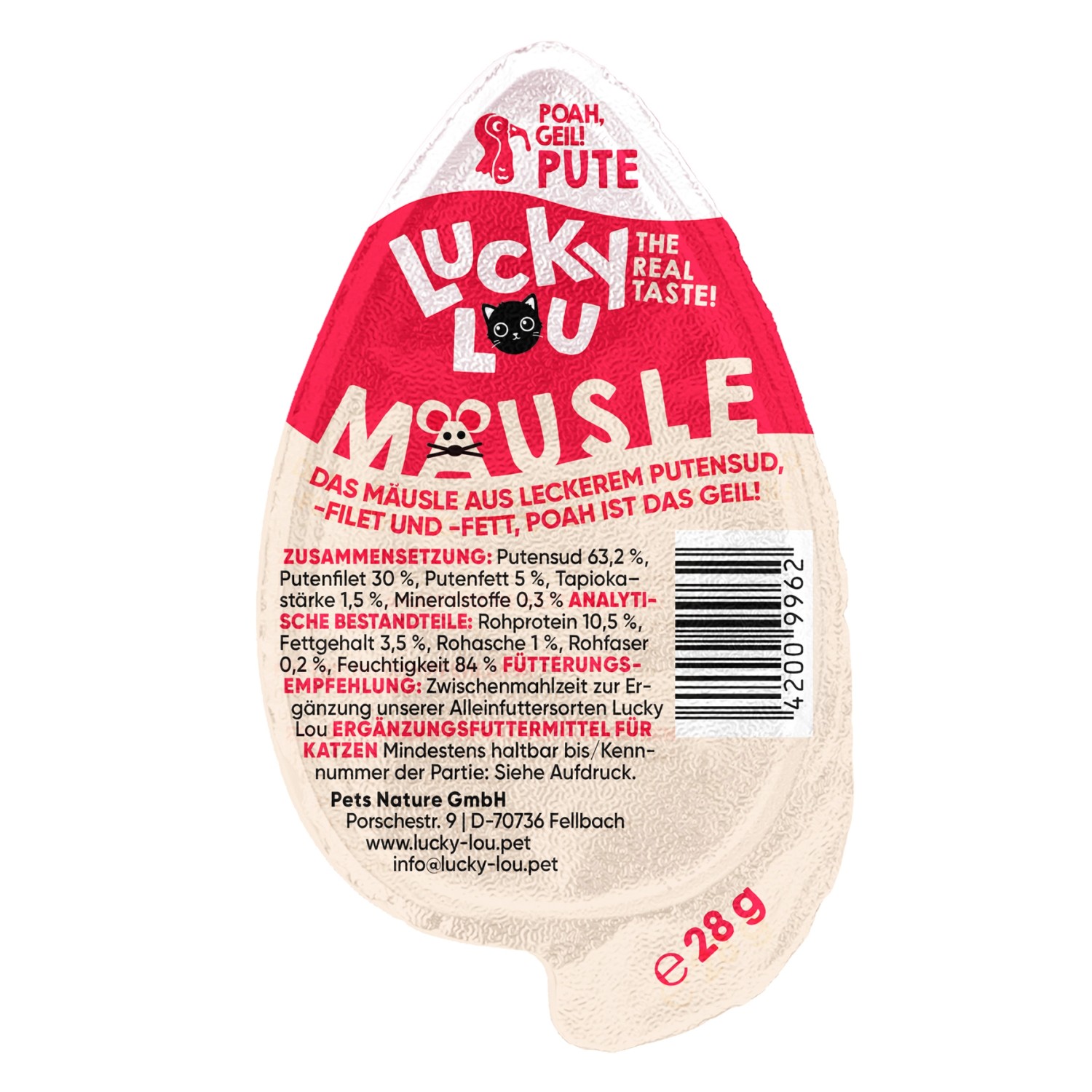 Lucky Lou Katzenfutter Trockenfutter - Getreidefrei, Sensitive Rind & Pferd, 2x 1,7kg