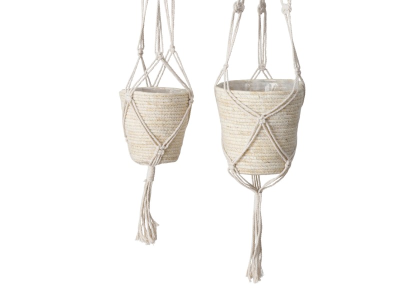Boltze Home Pflanzkorb Riseva 2er Set Natur kaufen bei OBI