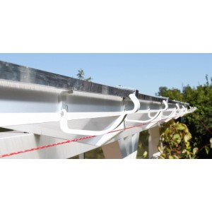 Skan Holz Regenrinnen-Set, 541 cm, weiß, Stahl, Zubehör für Terrassenüberdachung.