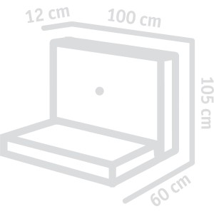 Diephaus L-Stein bewehrt, grau, 105x100x60x12 cm, für Mauersysteme und Einfassungen.