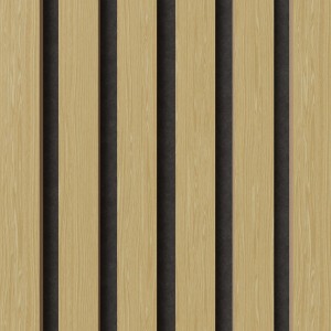 Akustikpaneel Eiche Natur mit schwarzem Akustikfilz für Wandverkleidung.