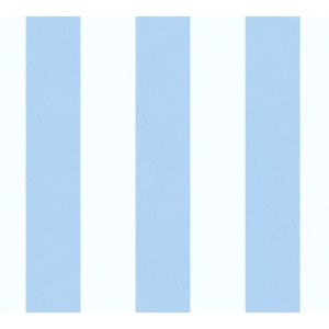 Vliestapete Streifen blau/weiß für Kinderzimmer, FSC®-zertifiziert.