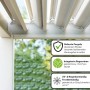 Weiße Weide Classic Aluminium Pergola mit verstellbaren Lamellen. Robuste, freistehende Konstruktion für Garten & Terrasse, wetterfest.