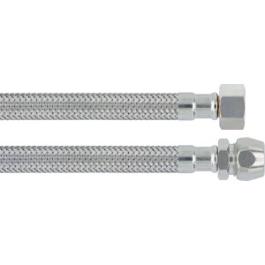 Flexibler Armaturen-Schlauchverbinder, 14,9 mm x 8 mm, 300 mm, aus Edelstahl, für Wasseranschlüsse.