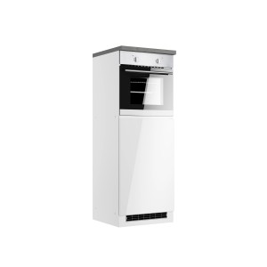 Held Küchen Kühl-Umbauschrank Gera, 60 cm, Weiß/Beton, für Einbaukühlschrank und Backofen