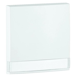 Weiße Logus Schalterwippe mit Beschriftungsfeld für Taster.