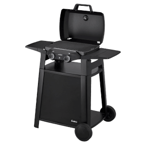 Enders eUrban 2 Elektrogrill mit Trolley: Kompakter Grill mit Gussrost, Seitenablagen und fahrbarem Untergestell.