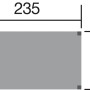 Skizze des Weka Stelzen-Spielhaus Tabaluga: 332 cm x 125 cm x 235 cm.