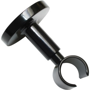 Gardinia Deckenträger Chicago, schwarz, für Gardinenstangen Ø 20 mm.