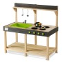 Exit Toys Yummy 100 Spielküche aus Holz mit Spüle, Herd und Zubehör. Ideal für Kinder zum Spielen im Garten.