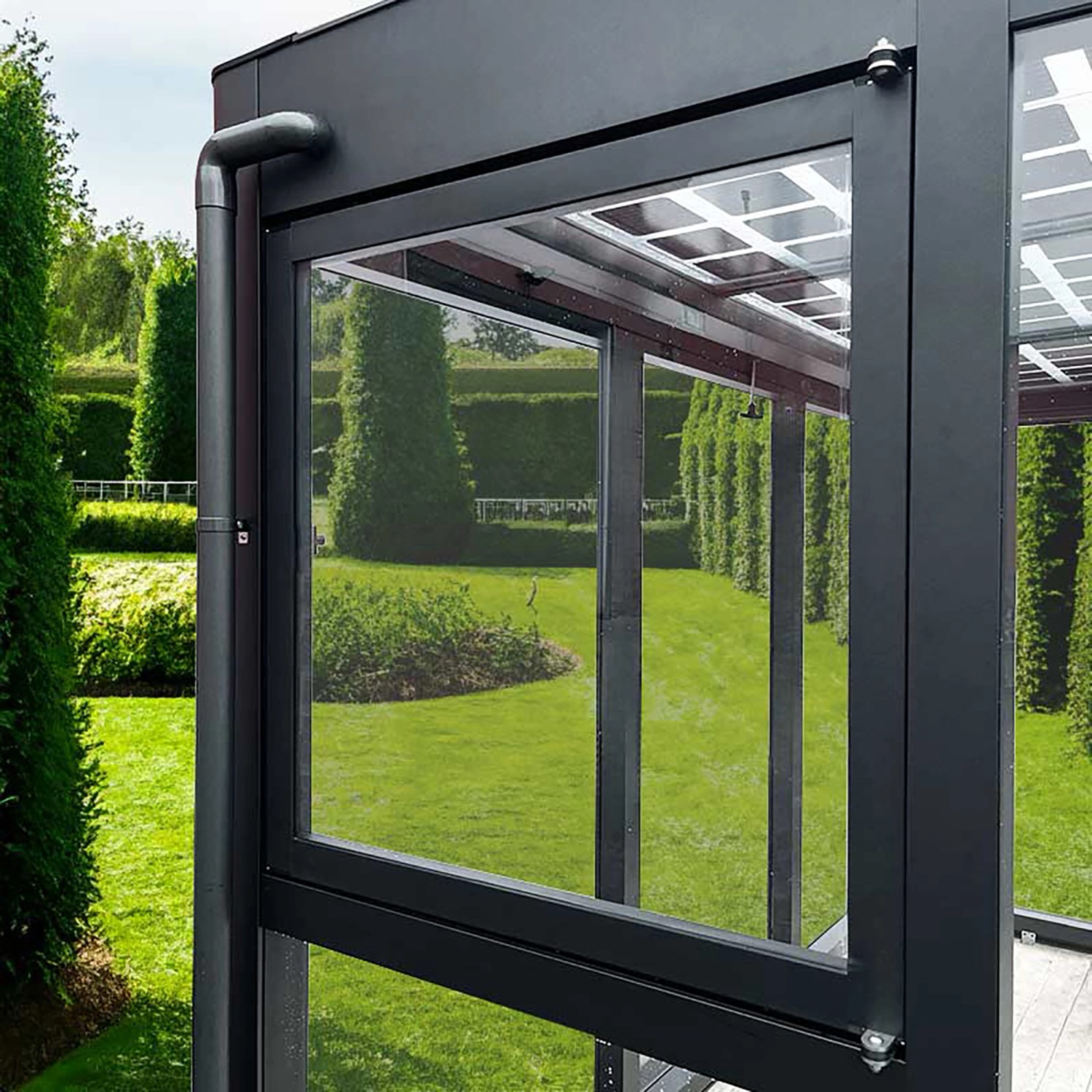 SunElements Fenster Doppelstegplatten 10 mm für SunGarden Anthrazit