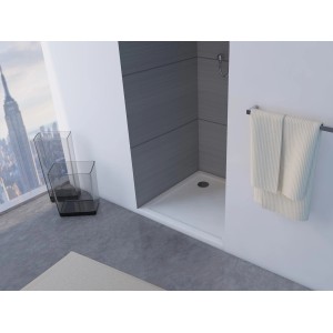 Eckige, weiße Aurlane Duschtasse Pure, 90x90 cm, flacher Einstieg.