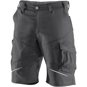 Kübler Workwear Shorts Activiq in Anthrazit, Größe 48. Arbeitskleidung mit Seitentaschen und reflektierenden Details.