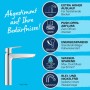 Grohe QuickFix Waschtischarmatur Start XL: Chrom Armatur mit Energiesparfunktion und hohem Auslauf.
