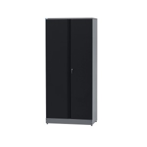 Küpper Werkzeugschrank mit 2 Türen und 10 Schubladen, schwarz-hellgrau, für Werkstatt und Garage.