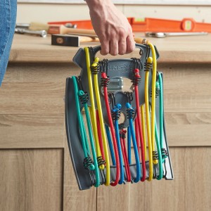 Master Lock Spannseil Set, 10 bunte Spanngurte mit Halterung.