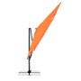 Oranger Doppler Ampelschirm MyZone, 280x280 cm, mit Dreh- und Neigungsfunktion.