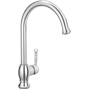 Chrom Küchenarmatur baliv KI-1310: Einhebelmischer mit hohem, schwenkbarem Auslauf.