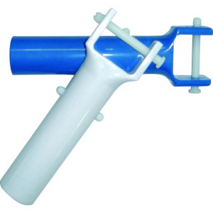 Summer Fun Ersatzstiel-Befestigung für Poolbürste, blau und weiß.