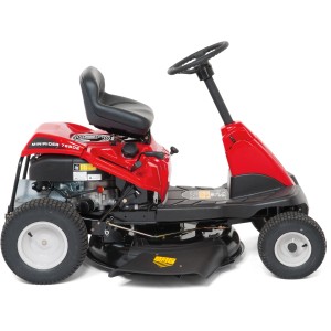 Roter MTD Aufsitzmäher Smart Mini-Rider 76 SDE für Rasenpflege.