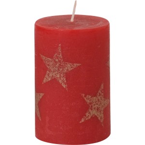 Stumpenkerze Multistern 100/68 mm Rubin