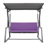 Violettes Kissen-Set für Hollywoodschaukel, 120x60x50x7cm, für 2-Sitzer Schaukel.