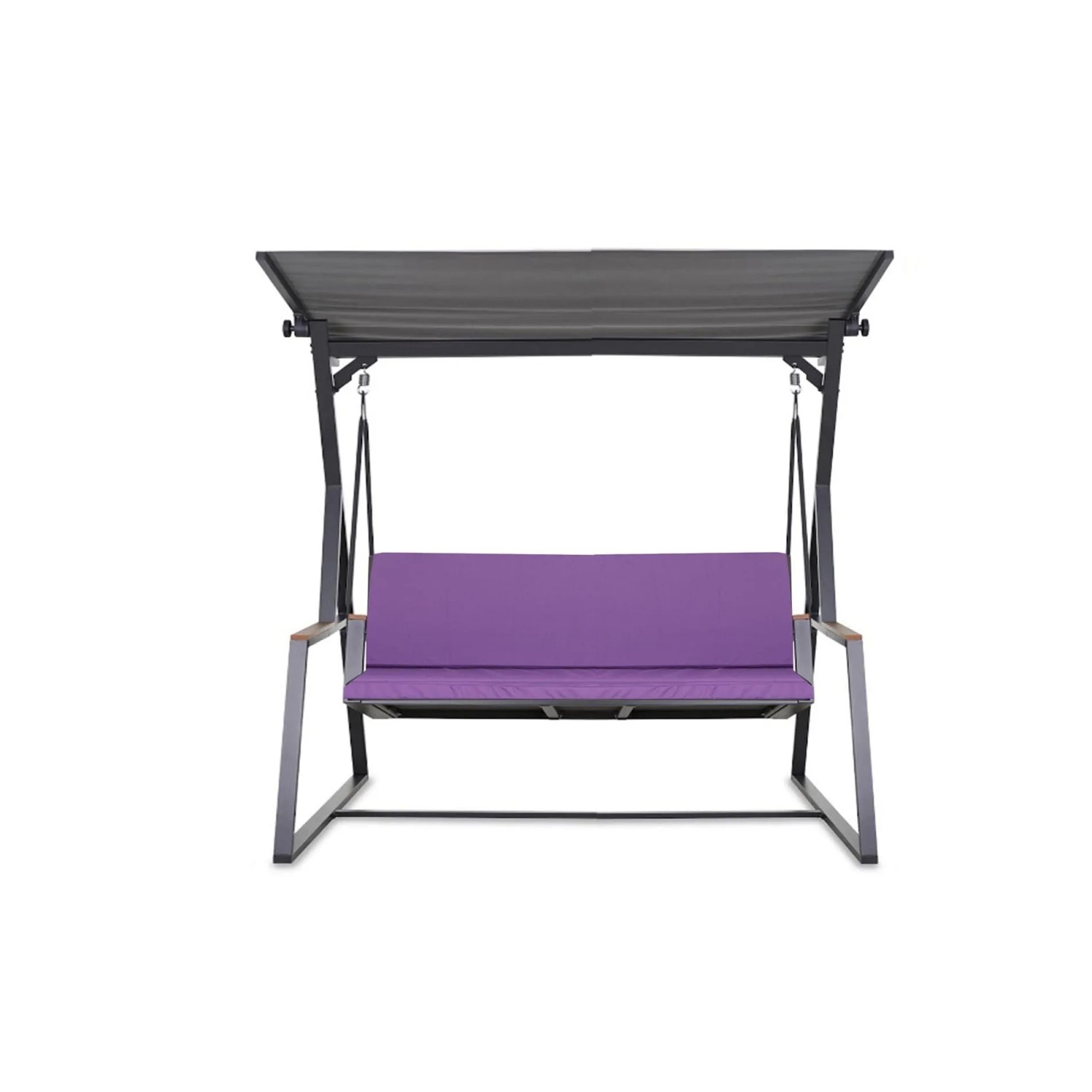 Violettes Kissen-Set für Hollywoodschaukel, 120x60x50x7cm, für 2-Sitzer Schaukel.
