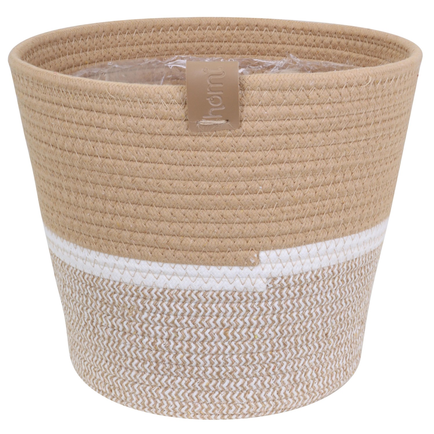 A.H.G. Baumwollkorb Homi-Logo inkl. Polybeutel Ø 31 cm x 27 cm Natur-Weiß-Beige kaufen bei OBI