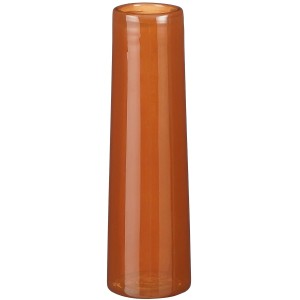 Schmale, braune Vase Xandra von Mica Decorations, 23,5 cm hoch, Ø 7 cm.