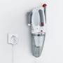 Severin Akku-Handstaubsauger HV 7144 Wet/Dry mit Zubehör an Wandhalterung.