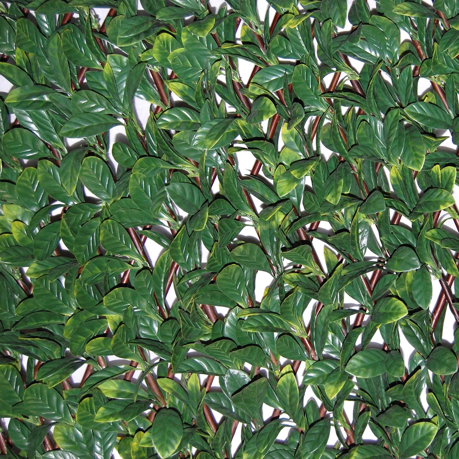 Künstliche Heckenpaneele DIVY PANEL – Grüne Blätter Mit Roten Beeren, 1x1 M
