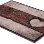 Astra Sauberlaufmatte Pure und Soft mit Holz-Herz, 50x70 cm, Fußmatte für den Eingangsbereich.