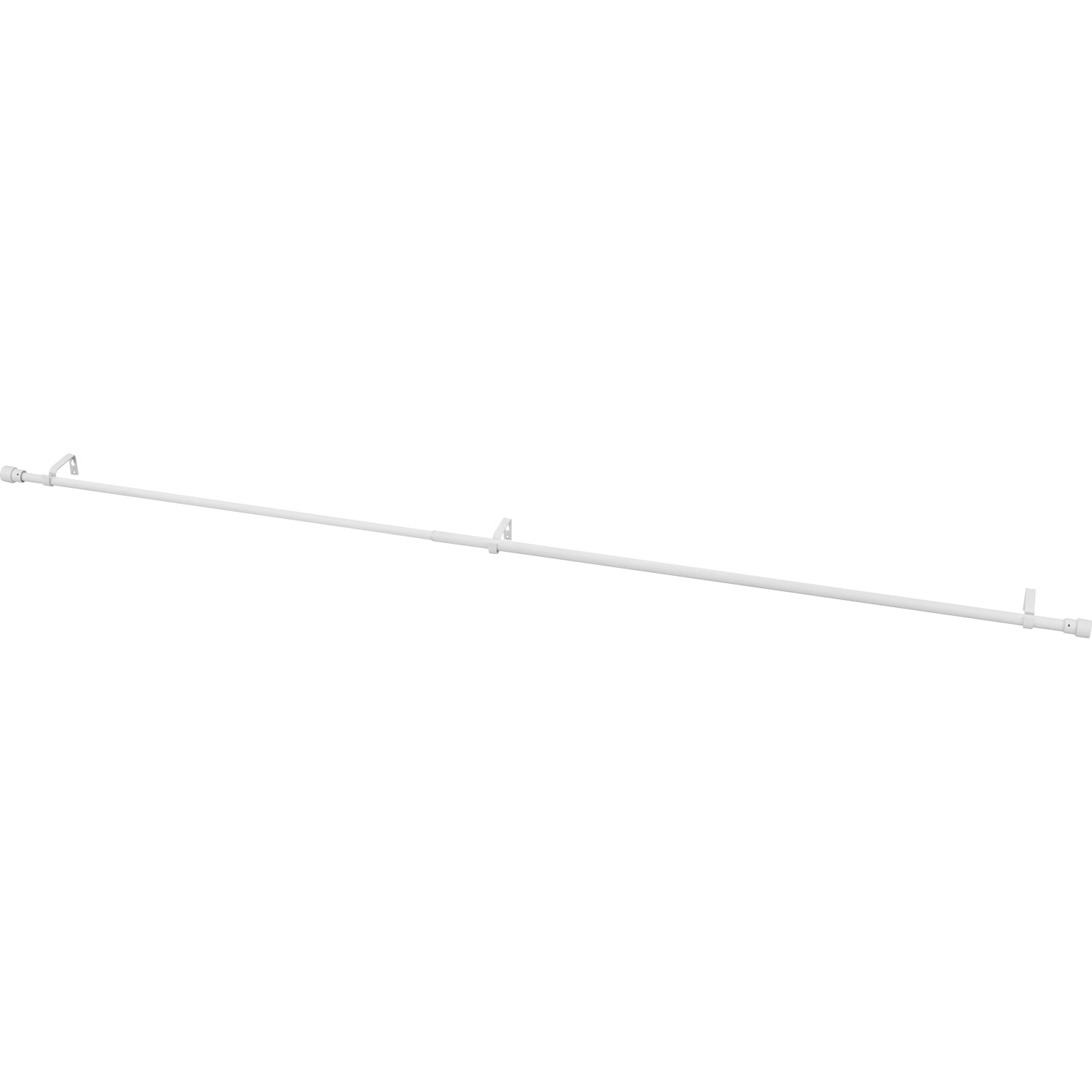 Lwiiom Gardinenstange Verstellbar 71-122 Cm – Verdunkelnd, Gebogen, Mit Aluminium-Endstücken | Ohne Bohren Montierbar