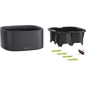 Lechuza Pila Color Pflanzgefäß, 35x35x17 cm, Schiefergrau, mit Bewässerungssystem.