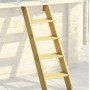 Holzleiter für Karibu Pool Set D, Aufstiegshilfe zum Holzpool.