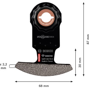 Bosch Expert Segmentsägeblatt MATI68 RSD4 Spitz, 68mm, für Multifunktionswerkzeuge.