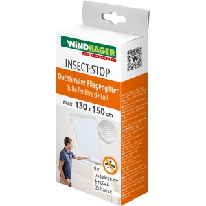 Verpackung Windhager Fliegengitter Plus für Dachfenster, weiß, 130x150 cm.