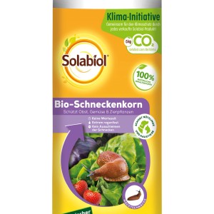 Solabiol Bio Schneckenkorn 800g: Packung mit Schneckenkorn zur Bekämpfung von Schnecken im Garten.