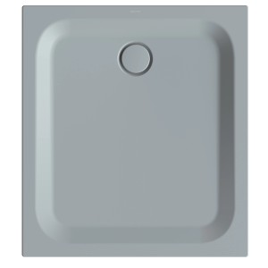 Rechteckige Bette Duschwanne Steel, 100x90 cm, in Quartz. Duschtasse aus Stahl-Emaille mit mittigem Ablauf.