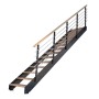 Treppe Kos 12 Stufen Eiche Rustik Geölt 85 cm Metallgeländer Schwarz FSC®_2