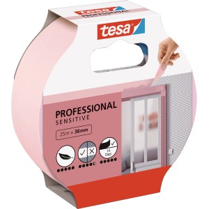 Tesa Malerband Professional Sensitive, 25 m x 38 mm, für empfindliche Oberflächen.