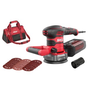 Skil Exzenterschleifer 7480DA (400 W, 125 mm) mit Zubehör und Tasche.