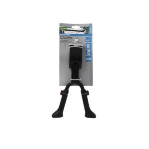 Fischer Zweibein-Fahrradständer 24-28 Zoll mit Lenkungsdämpfer, verstellbar und stabil.