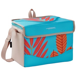 Campingaz Kühltasche Ethnic Minimaxi, 9L, türkis-multicolor mit Blattmuster. Ideal für Camping & Outdoor.