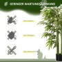 Künstlicher Bambusbaum, 140 cm, mit grünen Blättern. Zeigt geringen Pflegeaufwand: kein Gießen, Düngen, Beschneiden.