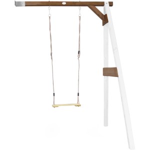 Axi Einzel-Anbauschaukel Weiß - Braun 160 x 171 x 207 cm