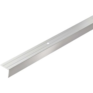 Silbernes Arcansas Treppenkantenprofil aus Aluminium, 25x20x2000 mm.