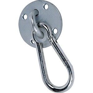 Silberner Amazonas Wandhaken Easy+ für Hängemattenbefestigung an der Wand.